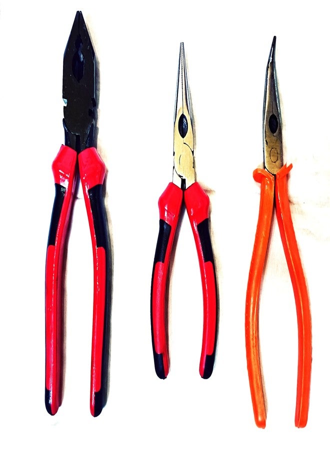 SNE multipurpose three diffrent type plier set 8 Inch Combination Plier 7 Inch Long Nose 8 inch Bent Circlip Plier - Image 4
